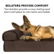 Furhaven Replacement Two Tone Faux Fur Suede L Shape Dog Bed Cover Machine Washable Stone Grey Medium Furhaven Replacement Two Tone Faux Fur Suede L Shape Dog Bed Cover Machine Washable Stone Grey Medium