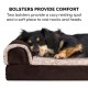 Furhaven Replacement Two Tone Faux Fur Suede L Shape Dog Bed Cover Machine Washable Stone Grey Medium Furhaven Replacement Two Tone Faux Fur Suede L Shape Dog Bed Cover Machine Washable Stone Grey Medium