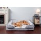 Furhaven Replacement Two Tone Faux Fur Suede L Shape Dog Bed Cover Machine Washable Stone Grey Medium Furhaven Replacement Two Tone Faux Fur Suede L Shape Dog Bed Cover Machine Washable Stone Grey Medium