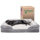 Furhaven Replacement Two Tone Faux Fur Suede L Shape Dog Bed Cover Machine Washable Stone Grey Medium Furhaven Replacement Two Tone Faux Fur Suede L Shape Dog Bed Cover Machine Washable Stone Grey Medium