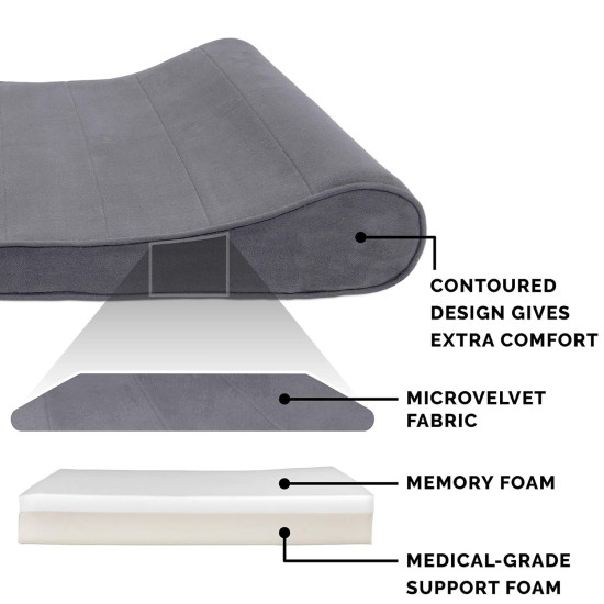 Furhaven Replacement Two Tone Faux Fur Suede L Shape Dog Bed Cover Machine Washable Stone Grey Medium Furhaven Replacement Two Tone Faux Fur Suede L Shape Dog Bed Cover Machine Washable Stone Grey Medium