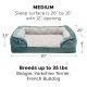 Furhaven Replacement Two Tone Faux Fur Suede L Shape Dog Bed Cover Machine Washable Stone Grey Medium Furhaven Replacement Two Tone Faux Fur Suede L Shape Dog Bed Cover Machine Washable Stone Grey Medium
