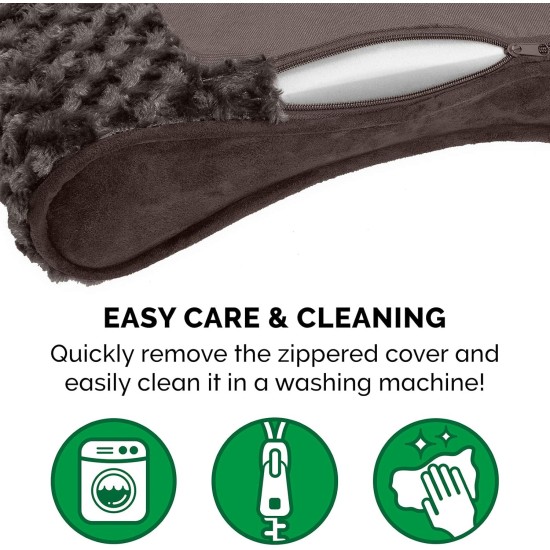 Furhaven Ultra Plush Faux Fur & Suede Dog Bed Replacement Cover Machine Washable Grey XL Furhaven Ultra Plush Faux Fur & Suede Dog Bed Replacement Cover Machine Washable Grey XL