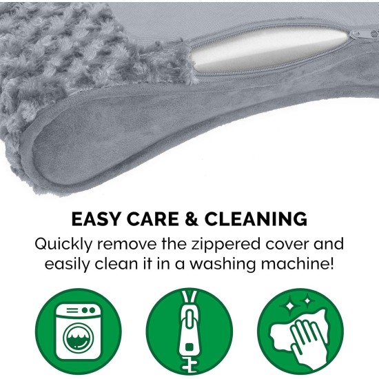 Furhaven Ultra Plush Faux Fur & Suede Dog Bed Replacement Cover Machine Washable Grey XL Furhaven Ultra Plush Faux Fur & Suede Dog Bed Replacement Cover Machine Washable Grey XL