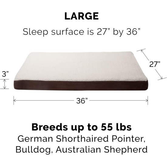 Furhaven Ultra Plush Replacement Faux Fur & Suede Dog Bed Cover Chocolate Brown Large Furhaven Ultra Plush Replacement Faux Fur & Suede Dog Bed Cover Chocolate Brown Large