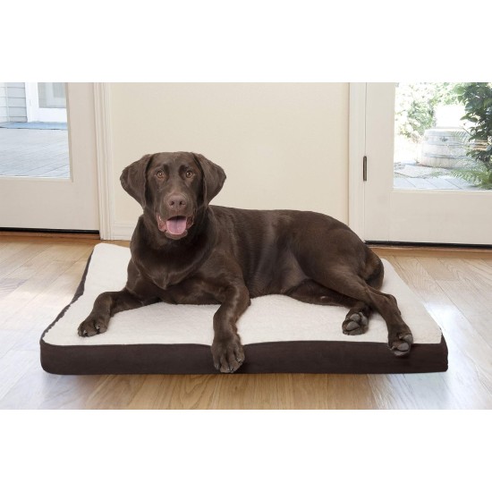 Furhaven Ultra Plush Replacement Faux Fur & Suede Dog Bed Cover Chocolate Brown Large Furhaven Ultra Plush Replacement Faux Fur & Suede Dog Bed Cover Chocolate Brown Large