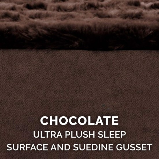 Furhaven Ultra Plush Replacement Faux Fur & Suede Dog Bed Cover Chocolate Brown Large Furhaven Ultra Plush Replacement Faux Fur & Suede Dog Bed Cover Chocolate Brown Large