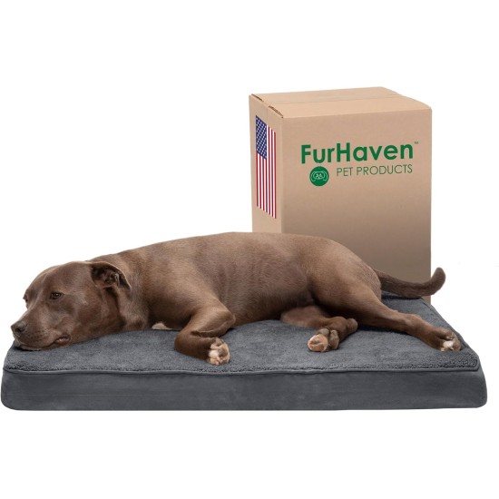 Furhaven Ultra Plush Replacement Faux Fur & Suede Dog Bed Cover Chocolate Brown Large Furhaven Ultra Plush Replacement Faux Fur & Suede Dog Bed Cover Chocolate Brown Large