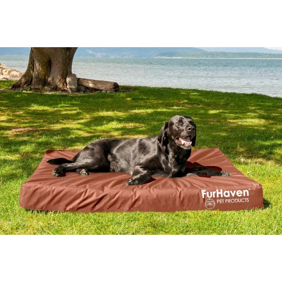 Furhaven Water Resistant Replacement Cover for Dog Bed Indoor Outdoor Logo Print Stone Grey Large Furhaven Water Resistant Replacement Cover for Dog Bed Indoor Outdoor Logo Print Stone Grey Large