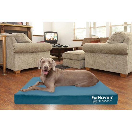 Furhaven Water Resistant Replacement Cover for Dog Bed Indoor Outdoor Logo Print Stone Grey Large Furhaven Water Resistant Replacement Cover for Dog Bed Indoor Outdoor Logo Print Stone Grey Large