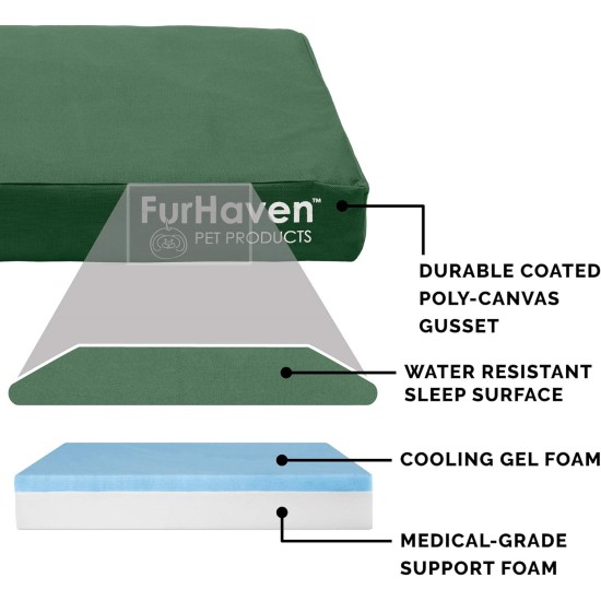 Furhaven Water Resistant Replacement Cover for Dog Bed Indoor Outdoor Logo Print Stone Grey Large Furhaven Water Resistant Replacement Cover for Dog Bed Indoor Outdoor Logo Print Stone Grey Large