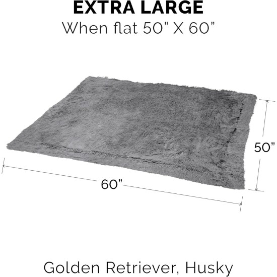 Furhaven Waterproof Throw Blanket for Dogs and House Cats Washable - Shaggy Plush Calming Long Faux Fur & Velvet Dog Blanket - Grey, XL Furhaven Waterproof Throw Blanket for Dogs and House Cats Washable - Shaggy Plush Calming Long Faux Fur & Velvet Dog Blanket - Grey, XL