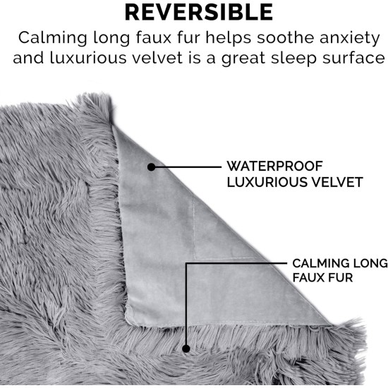 Furhaven Waterproof Throw Blanket for Dogs and House Cats Washable - Shaggy Plush Calming Long Faux Fur & Velvet Dog Blanket - Grey, XL Furhaven Waterproof Throw Blanket for Dogs and House Cats Washable - Shaggy Plush Calming Long Faux Fur & Velvet Dog Blanket - Grey, XL