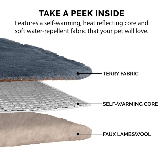 Furhaven Waterproof and Self Warming Throw Blanket for Dogs and House Cats, Washable and Reflects Body Heat, Terry Cloth and Sherpa Dog Blanket, Cozy Denim, Medium Furhaven Waterproof and Self Warming Throw Blanket for Dogs and House Cats, Washable and Reflects Body Heat, Terry Cloth and Sherpa Dog Blanket, Cozy Denim, Medium