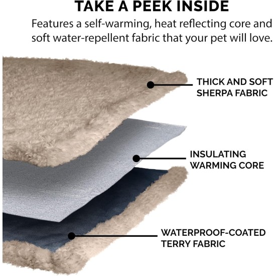 Furhaven XL Waterproof Calming Plush Long Faux Fur & Velvet Dog Blanket, Washable, Taupe, Extra Large Furhaven XL Waterproof Calming Plush Long Faux Fur & Velvet Dog Blanket, Washable, Taupe, Extra Large