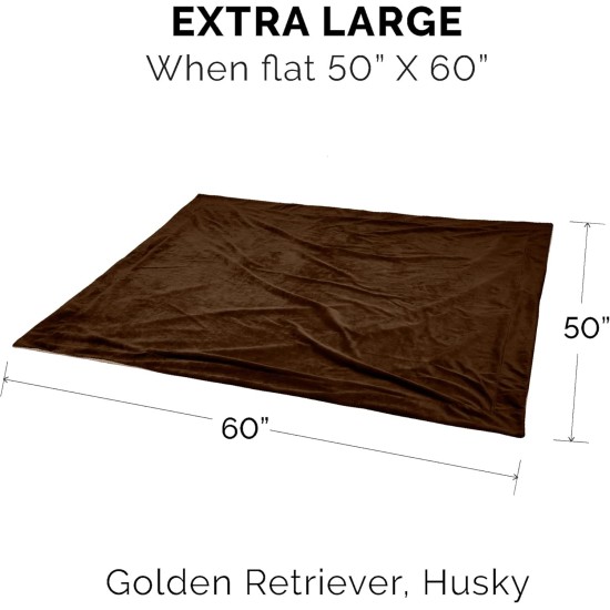 Furhaven XL Waterproof Calming Plush Long Faux Fur & Velvet Dog Blanket, Washable, Taupe, Extra Large Furhaven XL Waterproof Calming Plush Long Faux Fur & Velvet Dog Blanket, Washable, Taupe, Extra Large
