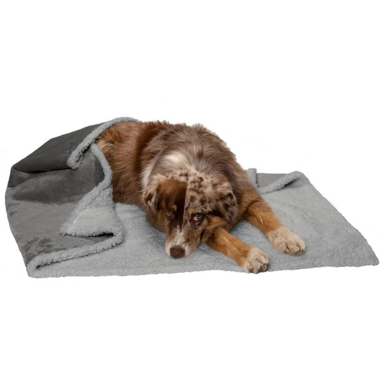 Furhaven XL Waterproof Calming Plush Long Faux Fur & Velvet Dog Blanket, Washable, Taupe, Extra Large Furhaven XL Waterproof Calming Plush Long Faux Fur & Velvet Dog Blanket, Washable, Taupe, Extra Large