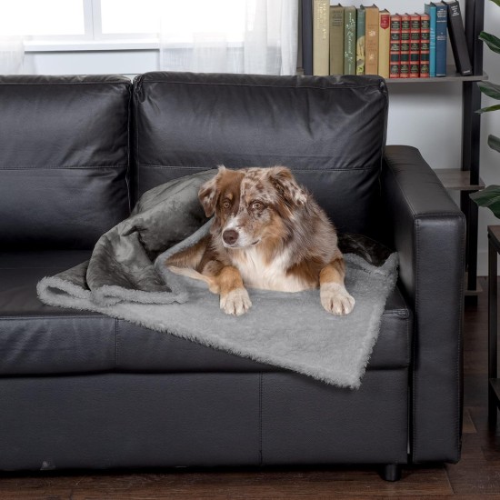 Furhaven XL Waterproof Calming Plush Long Faux Fur & Velvet Dog Blanket, Washable, Taupe, Extra Large Furhaven XL Waterproof Calming Plush Long Faux Fur & Velvet Dog Blanket, Washable, Taupe, Extra Large