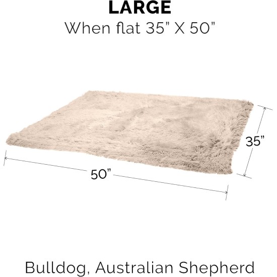 Furhaven XL Waterproof Calming Plush Long Faux Fur & Velvet Dog Blanket, Washable, Taupe, Extra Large Furhaven XL Waterproof Calming Plush Long Faux Fur & Velvet Dog Blanket, Washable, Taupe, Extra Large