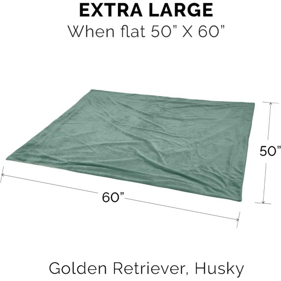 Furhaven XL Waterproof Two-Tone Luxe Velvet Dog Blanket, Washable, Celadon Green, Extra Large Furhaven XL Waterproof Two-Tone Luxe Velvet Dog Blanket, Washable, Celadon Green, Extra Large