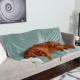 Furhaven XL Waterproof Two-Tone Luxe Velvet Dog Blanket, Washable, Celadon Green, Extra Large