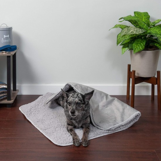 Furhaven XL Waterproof Two-Tone Luxe Velvet Dog Blanket, Washable, Celadon Green, Extra Large Furhaven XL Waterproof Two-Tone Luxe Velvet Dog Blanket, Washable, Celadon Green, Extra Large
