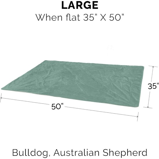 Furhaven XL Waterproof Two-Tone Luxe Velvet Dog Blanket, Washable, Celadon Green, Extra Large Furhaven XL Waterproof Two-Tone Luxe Velvet Dog Blanket, Washable, Celadon Green, Extra Large