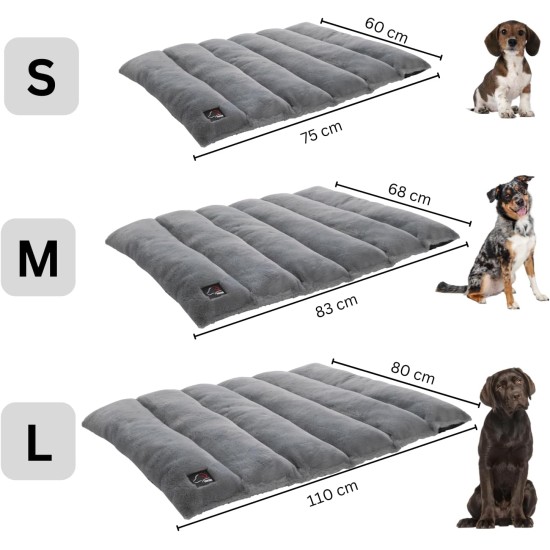 HKM Dog Blanket for Travel, Dog Mat, Travel Blanket, Dog. Waterproof Underside for Use as a Dog Bed Outdoor. (Black/Grey, S) HKM Dog Blanket for Travel, Dog Mat, Travel Blanket, Dog. Waterproof Underside for Use as a Dog Bed Outdoor. (Black/Grey, S)