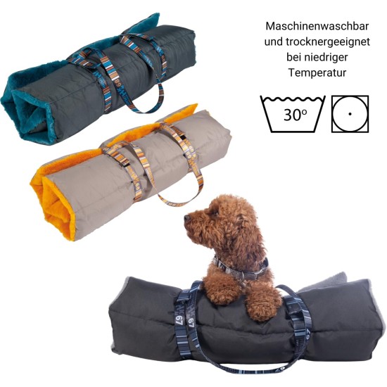 HKM Dog Blanket for Travel, Dog Mat, Travel Blanket, Dog. Waterproof Underside for Use as a Dog Bed Outdoor. (Black/Grey, S) HKM Dog Blanket for Travel, Dog Mat, Travel Blanket, Dog. Waterproof Underside for Use as a Dog Bed Outdoor. (Black/Grey, S)