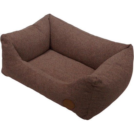 JACK AND VANILLA, High Density Foam Pet Sofa, Elegant Design, Brown, Durable and Easy to Clean, Size 60 x 44 x 23 cm, Suitable for All Breeds JACK AND VANILLA, High Density Foam Pet Sofa, Elegant Design, Brown, Durable and Easy to Clean, Size 60 x 44 x 23 cm, Suitable for All Breeds
