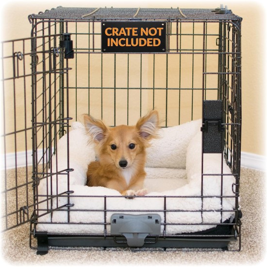 K&H Manufacturing 14" x 22" Deluxe Bolster Crate Pad, X-Small, Natural K&H Manufacturing 14" x 22" Deluxe Bolster Crate Pad, X-Small, Natural