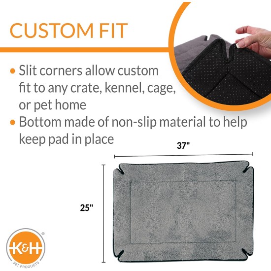 K&H Pet Products Memory Foam Crate Pad, Grey, Extra Small, 14 x 22-inch K&H Pet Products Memory Foam Crate Pad, Grey, Extra Small, 14 x 22-inch