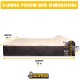 KOPEKS Replacement Memory Foam Plush Dog Bed Cover Brown XL KOPEKS Replacement Memory Foam Plush Dog Bed Cover Brown XL