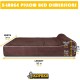 KOPEKS Replacement Memory Foam Plush Dog Bed Cover Brown XL KOPEKS Replacement Memory Foam Plush Dog Bed Cover Brown XL