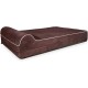 KOPEKS Replacement Memory Foam Plush Dog Bed Cover Brown XL KOPEKS Replacement Memory Foam Plush Dog Bed Cover Brown XL