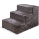 Karlie Easy Step Dog Stairs, Dog Accessories, Plush/Wood, Dark Grey Karlie Easy Step Dog Stairs, Dog Accessories, Plush/Wood, Dark Grey