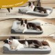 Lesure Orthopaedic Dog Bed Medium Dogs - 91.4 x 68.5 x 16.5 cm Dog Sofa with Egg-shaped Crate Foam and Waterproof Lining, Cosy Washable Dog Couch Dog Bed, Grey Lesure Orthopaedic Dog Bed Medium Dogs - 91.4 x 68.5 x 16.5 cm Dog Sofa with Egg-shaped Crate Foam and Waterproof Lining, Cosy Washable Dog Couch Dog Bed, Grey