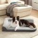 Lesure Orthopaedic Dog Bed Medium Dogs - 91.4 x 68.5 x 16.5 cm Dog Sofa with Egg-shaped Crate Foam and Waterproof Lining, Cosy Washable Dog Couch Dog Bed, Grey Lesure Orthopaedic Dog Bed Medium Dogs - 91.4 x 68.5 x 16.5 cm Dog Sofa with Egg-shaped Crate Foam and Waterproof Lining, Cosy Washable Dog Couch Dog Bed, Grey