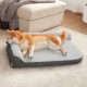 Lesure Orthopaedic Dog Bed Medium Dogs - 91.4 x 68.5 x 16.5 cm Dog Sofa with Egg-shaped Crate Foam and Waterproof Lining, Cosy Washable Dog Couch Dog Bed, Grey Lesure Orthopaedic Dog Bed Medium Dogs - 91.4 x 68.5 x 16.5 cm Dog Sofa with Egg-shaped Crate Foam and Waterproof Lining, Cosy Washable Dog Couch Dog Bed, Grey