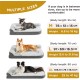 Lesure Orthopaedic Dog Bed Medium Dogs - 91.4 x 68.5 x 16.5 cm Dog Sofa with Egg-shaped Crate Foam and Waterproof Lining, Cosy Washable Dog Couch Dog Bed, Grey Lesure Orthopaedic Dog Bed Medium Dogs - 91.4 x 68.5 x 16.5 cm Dog Sofa with Egg-shaped Crate Foam and Waterproof Lining, Cosy Washable Dog Couch Dog Bed, Grey
