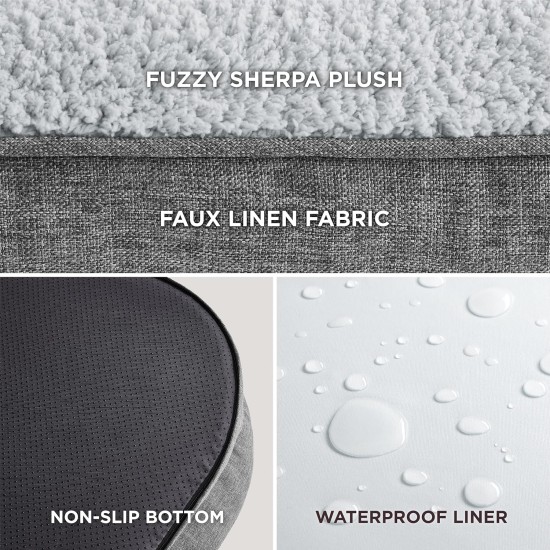 Lesure Orthopedic Dog Bed for Large Dogs, 106 x 76 x 16.5 cm, Dog Sofa with Egg Carton Foam and Waterproof Lining, Cosy, Washable, Grey Lesure Orthopedic Dog Bed for Large Dogs, 106 x 76 x 16.5 cm, Dog Sofa with Egg Carton Foam and Waterproof Lining, Cosy, Washable, Grey