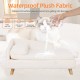Luxury Cat Sofa, Pet Sofa with Backrest, Plush Cushion, Wooden Legs, Dog Sofa for Small Dogs, Relaxing Chair, Cat Chair for Large Cats, 70 x 40 x 39 cm, Beige