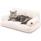 MEWOOFUN Large Cat Bed, Small Dog Sofa, Fluffy and Washable, Cat Sofa, Dog Bed for Cats, Soft Cat Bed, Cat Couch with Non-Slip Underside, White, 66 x 48 cm MEWOOFUN Large Cat Bed, Small Dog Sofa, Fluffy and Washable, Cat Sofa, Dog Bed for Cats, Soft Cat Bed, Cat Couch with Non-Slip Underside, White, 66 x 48 cm