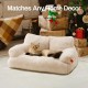 MEWOOFUN Large Cat Bed, Small Dog Sofa, Fluffy and Washable, Cat Sofa, Dog Bed for Cats, Soft Cat Bed, Cat Couch with Non-Slip Underside, White, 66 x 48 cm MEWOOFUN Large Cat Bed, Small Dog Sofa, Fluffy and Washable, Cat Sofa, Dog Bed for Cats, Soft Cat Bed, Cat Couch with Non-Slip Underside, White, 66 x 48 cm