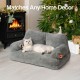 MEWOOFUN Large Cat Bed, Small Dog Sofa, Fluffy and Washable, Cat Sofa, Dog Bed for Cats, Soft Cat Bed, Cat Couch with Non-Slip Underside, White, 66 x 48 cm MEWOOFUN Large Cat Bed, Small Dog Sofa, Fluffy and Washable, Cat Sofa, Dog Bed for Cats, Soft Cat Bed, Cat Couch with Non-Slip Underside, White, 66 x 48 cm