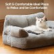 MEWOOFUN Large Cat Bed, Small Dog Sofa, Fluffy and Washable, Cat Sofa, Dog Bed for Cats, Soft Cat Bed, Cat Couch with Non-Slip Underside, White, 66 x 48 cm MEWOOFUN Large Cat Bed, Small Dog Sofa, Fluffy and Washable, Cat Sofa, Dog Bed for Cats, Soft Cat Bed, Cat Couch with Non-Slip Underside, White, 66 x 48 cm