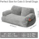 MEWOOFUN Large Cat Bed, Small Dog Sofa, Fluffy and Washable, Cat Sofa, Dog Bed for Cats, Soft Cat Bed, Cat Couch with Non-Slip Underside, White, 66 x 48 cm MEWOOFUN Large Cat Bed, Small Dog Sofa, Fluffy and Washable, Cat Sofa, Dog Bed for Cats, Soft Cat Bed, Cat Couch with Non-Slip Underside, White, 66 x 48 cm