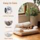 MEWOOFUN Large Cat Bed, Small Dog Sofa, Fluffy and Washable, Cat Sofa, Dog Bed for Cats, Soft Cat Bed, Cat Couch with Non-Slip Underside, White, 66 x 48 cm MEWOOFUN Large Cat Bed, Small Dog Sofa, Fluffy and Washable, Cat Sofa, Dog Bed for Cats, Soft Cat Bed, Cat Couch with Non-Slip Underside, White, 66 x 48 cm