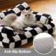 MEWOOFUN Large Cat Bed, Small Dog Sofa, Fluffy and Washable, Cat Sofa, Dog Bed for Cats, Soft Cat Bed, Cat Couch with Non-Slip Underside, White, 66 x 48 cm MEWOOFUN Large Cat Bed, Small Dog Sofa, Fluffy and Washable, Cat Sofa, Dog Bed for Cats, Soft Cat Bed, Cat Couch with Non-Slip Underside, White, 66 x 48 cm