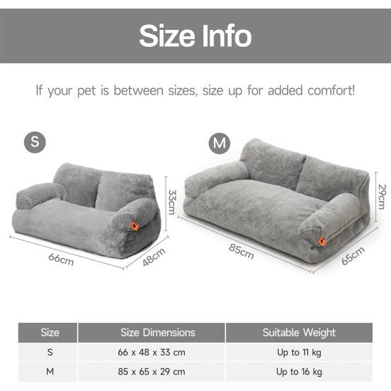 MEWOOFUN Large Cat Bed, Small Dog Sofa, Fluffy and Washable, Cat Sofa, Dog Bed for Cats, Soft Cat Bed, Cat Couch with Non-Slip Underside, White, 66 x 48 cm MEWOOFUN Large Cat Bed, Small Dog Sofa, Fluffy and Washable, Cat Sofa, Dog Bed for Cats, Soft Cat Bed, Cat Couch with Non-Slip Underside, White, 66 x 48 cm